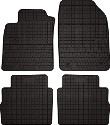 Produktbild von Gummifußmatten passend für Opel Vectra C (Combo, Bj. 2003-2008) –  schwarz, passgenau, mit Befestigungen set 4 Stk. - Gummi-Automatten