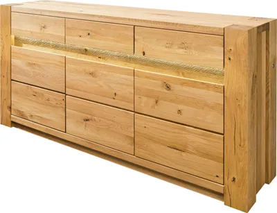 Produktbild von MASSIVMOEBEL24 Sideboard Wildeiche 173x40x85 natur geölt KENT #108
