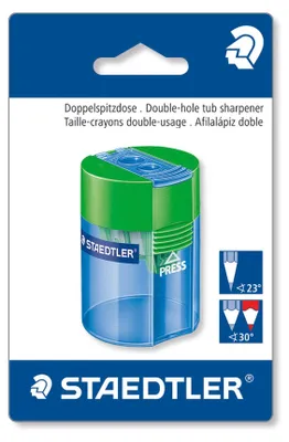Produktbild von Staedtler 512, Manueller Bleistiftspitzer, Grün, Gelb, Metall, Stahl, 1,02 cm, Sichtverpackung