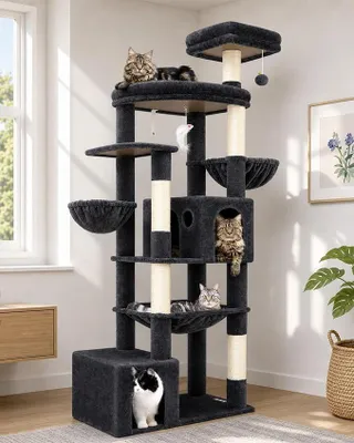 Imagen del producto de Árbol para gatos Kratzbaum, 193 cm de altura, con múltiples zonas de descanso para gatos grandes