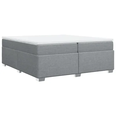 Obrázek produktu pro vidaXL Postel Boxspring s matrací Světle šedá 200x200 cm Látka