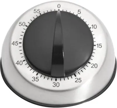 Image de Minuteur de cuisine de 60 minutes - Casserole en acier avec minuteur sonore et fonction de rappel