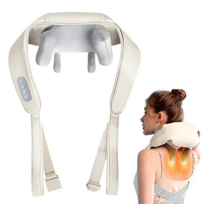 Image de Masseur de nuque avec fonction chaleur Shiatsu épaule dos Massage USB sans fil