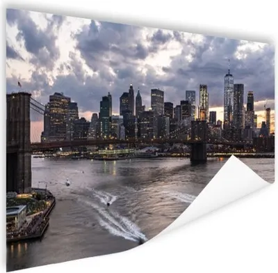 Produktbild von MuchoWow® Poster New York - Brooklyn Bridge - Manhattan 180x120 cm - Fotoplakat