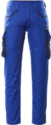 Produktbild von Mascot Hose mit Schenkeltaschen Unique 16279, Farbe:kornblau/schwarzblau, Größe:C60-lang