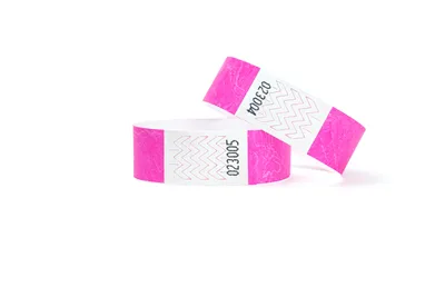 Produktbild von 200 tyvek armbänder Neon Pink, Eintrittsbänder, Einlassbänder