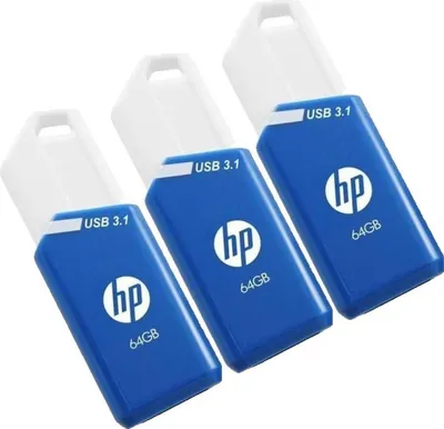 Produktbild von HP x755w Triple Pack USB-Stick 64 GB USB Typ-A 3.2 Gen 1 (3.1 Gen 1) Blau, Weiß