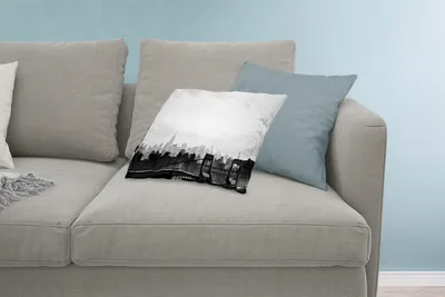 Produktbild von MuchoWow® Zierkissen Sofakissen Wohnzimmer Dekokissen 60x40 cm New Yorker Skyline in schwarz-weiß - Kopfkissen - Polster mit Foto