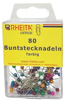 Immagine prodotto di Bundstecknadeln farb.sort 80St 10 Stück Verkaufseinheit 666333 4006335102552