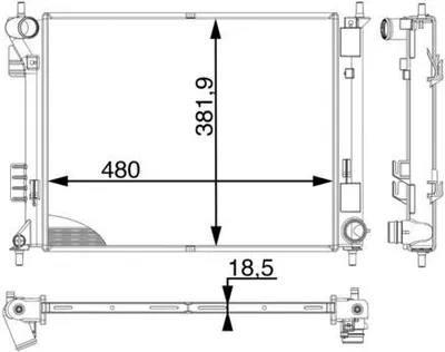 Produktbild von Kühler, Motorkühlung MAHLE CR 2018 000P