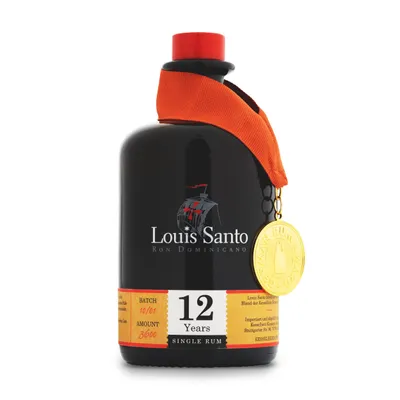Produktbild von Louis Santo Premium Rum 12 Jahre | Bourbon Fass Reifung mit PX Finish | Ideal als Geschenk | 0,5l | 40% Vol.