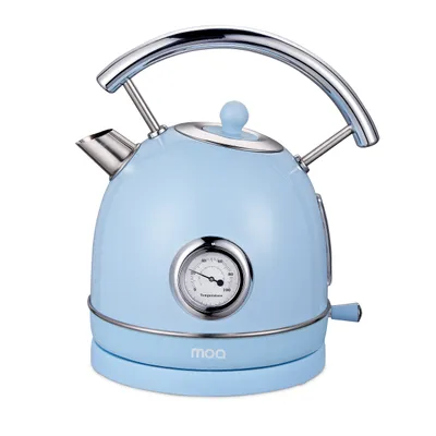 Produktbild von MOA Retro Wasserkocher - Pastellblau - Elektrisch - Edelstahl - EK4TBL