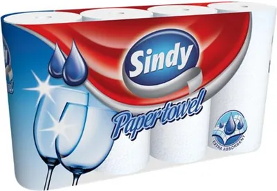 Produktbild von Papierhandtücher auf Rolle, 4 Rollen, 2-lagig, "Sindy"