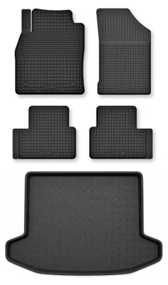 Produktbild von Gummimatten + Kofferraumwanne für Kia Sportage V 2021- – Schwarz, Semi-Universal, angepasst – Wielganizator Semi-Universal