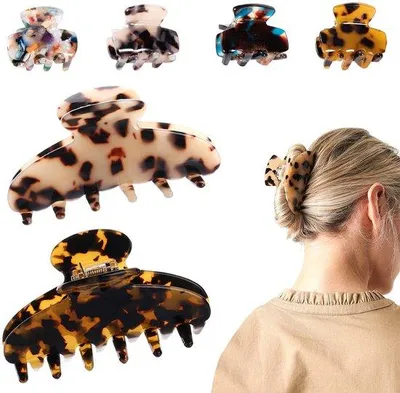 Immagine prodotto di Set vintage con fermagli per capelli in acetato da donna