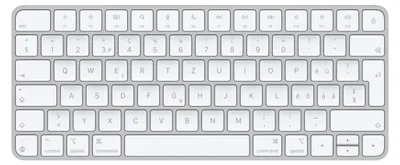 Produktbild von Apple Magic, Mini, Verkabelt & Kabellos, USB + Bluetooth, QWERTZ, Weiß