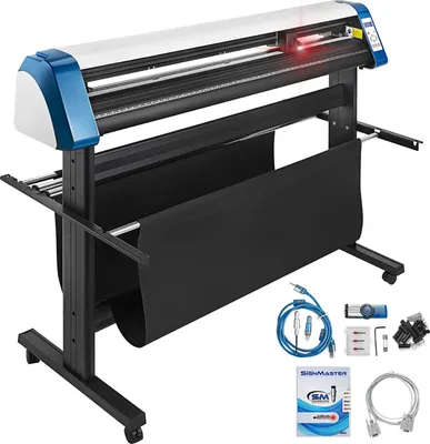 Produktbild von VEVOR Schneidegerät 135 cml Vinyl Cutter Halbautomatische DIY Vinyl Drucker Schneidemaschine Manuelle Positionierung Zeichen schneiden mit Bodenständer Signmaster Software