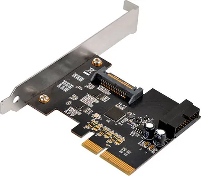 Produktbild von Silverstone ECU04-E, PCIe, USB 3.2 Gen 1 (3.1 Gen 1), Niedriges Profil, PCIe 2.0, 10 Gbit/s