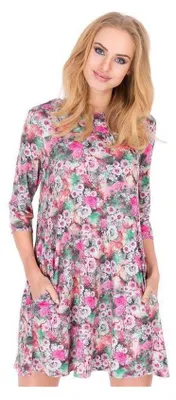 Produktbild von Kleid elegant Mini-Kleid Blumen Muster; 1/S/36