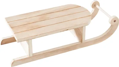 Produktbild von VBS Deko-Holzschlitten 27x10x7cm Schlitten Holzdeko Winterdeko Holzdekoration