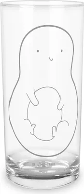 Produktbild von Mr. & Mrs. Panda Glas Avocado Kern 200 ml - Transparent - Geschenk, Trinkglas, Lächeln, Cocktailglas, Spruch Leben, Pflanze, Wasserglas, Tumbler, Longdrinkglas
