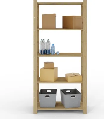 Produktbild von Bücherregal, Holzregal, Standregal, Wandregal, Regal mit 5 Böden, Büroregal, B-29 170x100x40 cm 5 böden , Lagerregal, Aktenregal für ordner, Lenmar