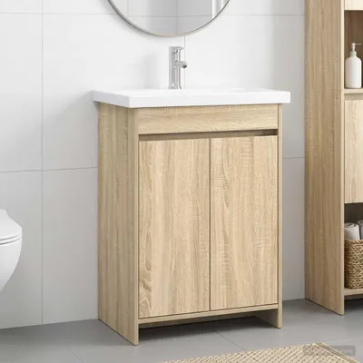 Productafbeelding van Maison Exclusive - Badkamerkastset, Sonoma-eikenhout, 61 x 40 x 84,5 cm