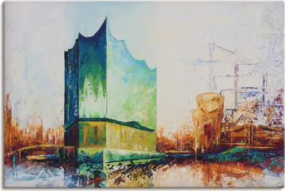 Produktbild von ARTland Leinwandbild Elbharmonie Hamburg Größe: 90x60 cm