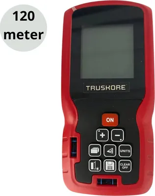 Image de Truskore Télémètre laser professionnel - Portée de 120 mètres - Nombreuses options de mesure