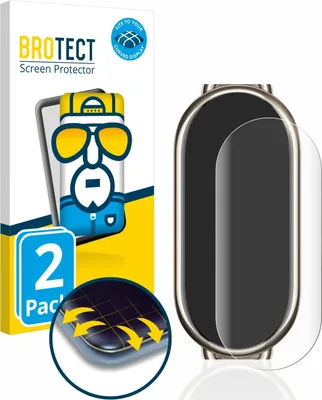Produktbild von 2x BROTECT Fullscreen Schutzfolie für Xiaomi Mi Band 8 Displayschutz Folie Fullcover Klar Transparent