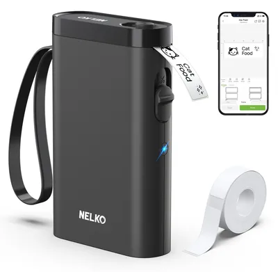 Image de Mini-imprimante d'étiquettes NELKO Bluetooth, 203 DPI, nouveau modèle 2024, un véritable succès !