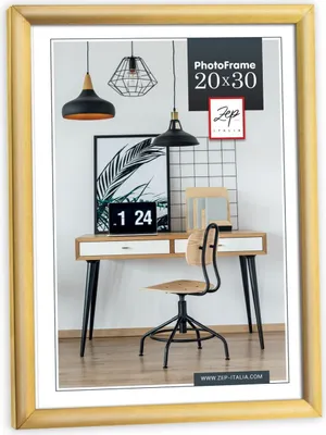 Obrázok produktu pre ZEP Basic, Rámček na jeden obrázok, Zlato, Tabuľka, Múr, 30 x 40 cm, Obdĺžnikový