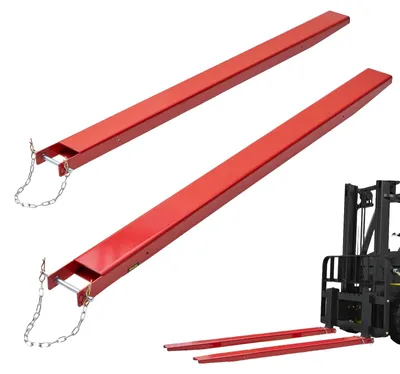 Productafbeelding van VEVOR 2-delige set vorkverlengingen, 1840 mm, zinkenverlenging, draagvermogen 1,815 ton, vorktanden van Q235 koolstofstaal, één delig ontwerp, palletvorkverlenging, compatibel met vorken van 106 mm