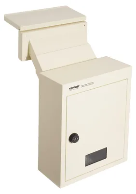 Produktbild von VEVOR Durch-die-Wand Briefkasten 31,8x16x42,9 cm mit Codeschloss Schwarz, Beige-12.5x6.3x16.9 Zoll