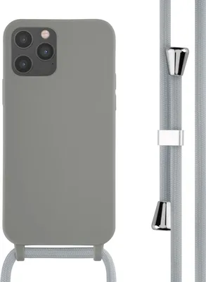 Immagine prodotto di Custodia in silicone imoshion con cinturino iPhone 12 (Pro) - Grigio chiaro