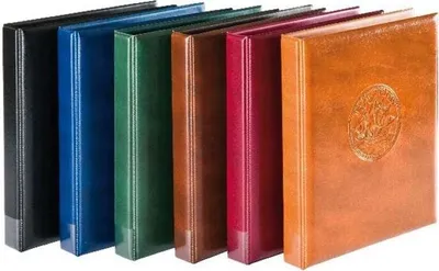 Produktbild von Lindner 3107 - W 'Half Penny' Ringbinder inkl. 10 Münzblätter-weinrot