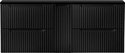 Produktbild von Doppelwaschtisch-Unterschrank 140cm, in schwarz, NEWPORT-56-BLACK