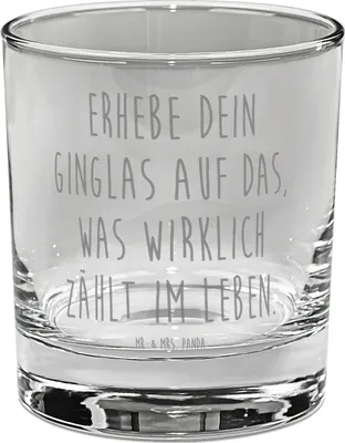 Produktbild von Mr. & Mrs. Panda Cocktailglas Spruch Ginglas Momente - Transparent - Geschenk, Longdrinkglas, Freude schenken, Trinkglas, Wertschätzung, Liebe, Dankbarkeit, Glas, für Gin