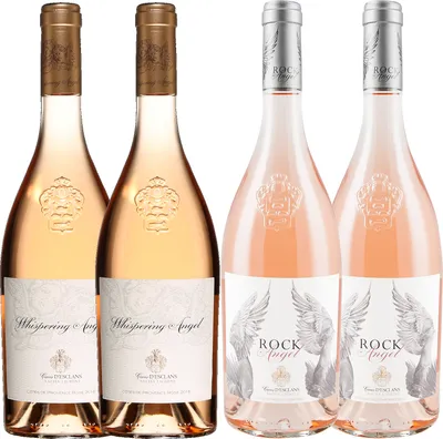 Produktbild von Best Of Provence - Esclan "Whispering Angel" x2 & "Rock Angel" x2 - Rosé Côtes de Provence 2024 75cl