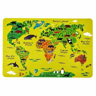 Produktbild von Kinder Platzdeckchen Tischset Platzmatte Tischmatte Platzset Kunststoff Tiere
