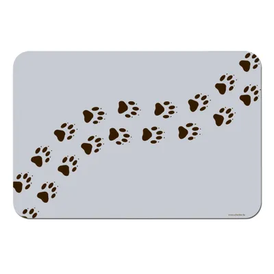 Produktbild von Fressnapf Unterlage Pfotenspur grau 30x45cm braune Pfoten