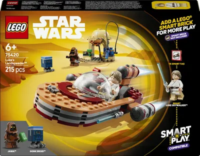Zdjęcie produktu dla LEGO Star Wars SMART PlayTM: Śmigacz Luke'a, Zestaw do budowania, 6 lat(a), Plastik, 215 szt., 372 g