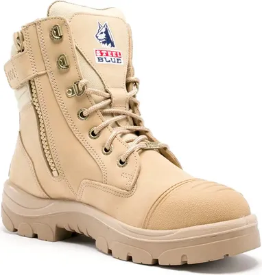 Produktbild von Stahlblaue Southern Cross Arbeitsstiefel S3 Herren mit Reißverschluss Tpu Sand - Größe 45