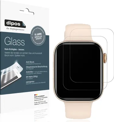 Produktbild von 2x Schutzfolie für Fireboltt Ring 2 matt - Anti-Shock 9H Folie dipos Glass Kunststoffglas