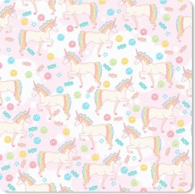 Produktbild von MuchoWow® Mauspad Mousepad Einhorn - Bonbon - Regenbogen 30x30 cm - Mousepads - Maus Mat - Pad - Mausunterlage - Gaming
