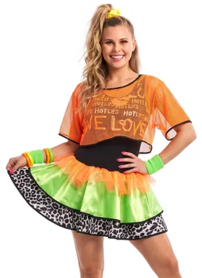 Produktbild von 80er Neon Girlie Kostüm Größe: 34