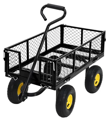 Obrázek produktu pro Kruiwagen: Zahradní vozík - Ruční vozík - Stavební vozík - Transportní vozík - Nosnost 400 kg - Robustní ocelová konstrukce
