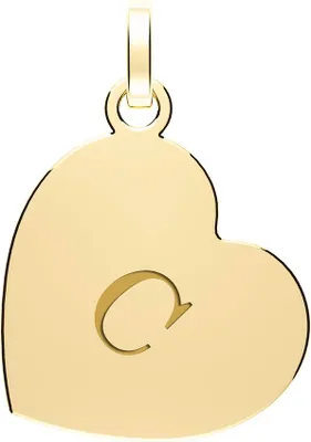 Image de Pendentif Femme Coeur Lettre / Initiale Or 375/1000 - 17mm*12mm; TRS35314LTC