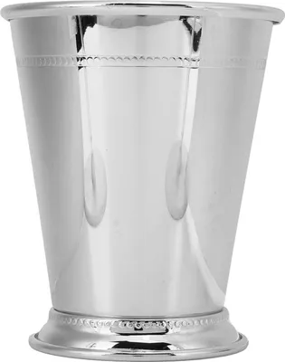 Zdjęcie produktu dla Kubek Julep ze stali nierdzewnej, elegancki, w stylu retro, bardzo stabilny, ozdobiony perełkami, kubek do miętowego Julep do użytku domowego, klasyczny srebrny kolor.