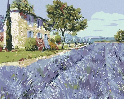 Produktbild von Diamondi - Diamond painting - LAVENDELFELD I, 40X50 cm, ohne Keilrahmen